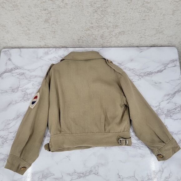 Esskay Vintage WWII Style Kids Tan Military Style Jacket Size 4T - Picture 8 of 13
